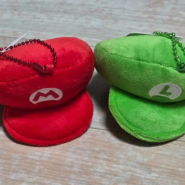 [BUNJANG] Super Mario & Luigi Hat Keychain Set / 슈퍼마리오 루이지 모자 키링