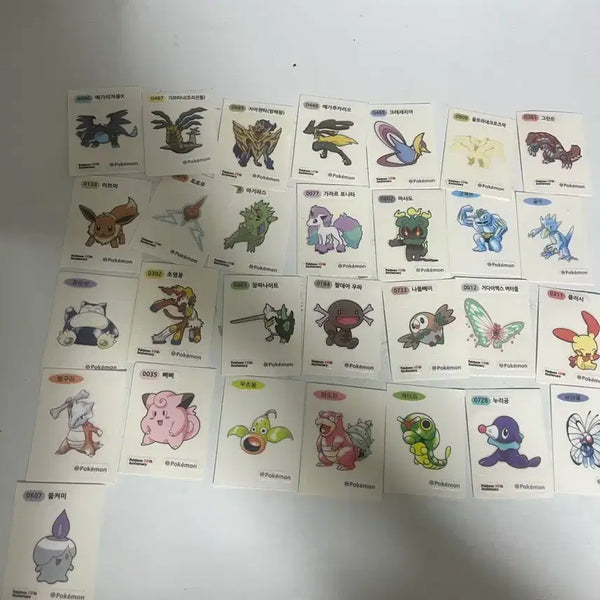 [BUNJANG] Pokemon 30th Anniversary Stickers Bundle - Mega Charizard X, Giratina, Mega Lucario, Groudon / 포켓몬 30주년 띠부씰 일괄 메가리자몽x 기라티나 메가 루카리오 그란돈