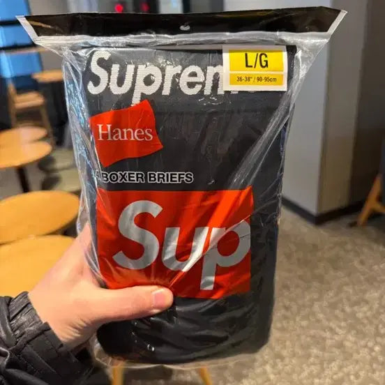 [BUNJANG] Supreme Boxer Briefs Black L / 슈프림 팬티 블랙L