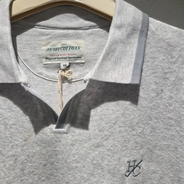 [BUNJANG] Henry Cotton Polo T-Shirt Grey 48 / [새상품] 헨리코튼 폴로티셔츠 그레이 48