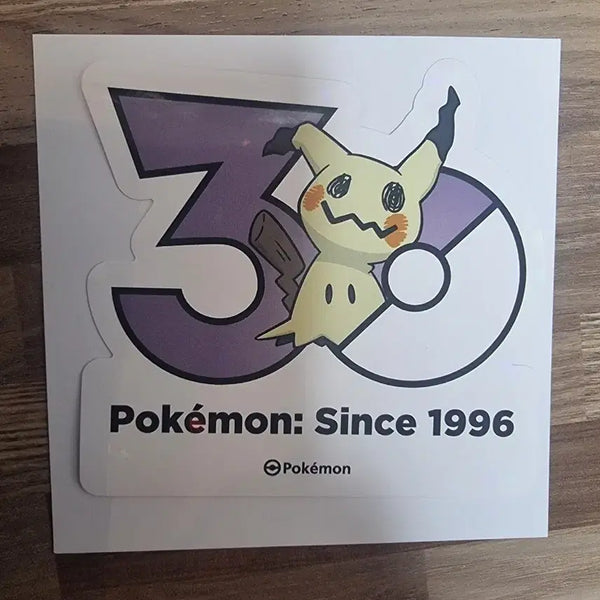 [BUNJANG] Pokemon 30th Anniversary Mimikyu Sticker / 포켓몬스터 30주년 따라큐 스티커 파라요