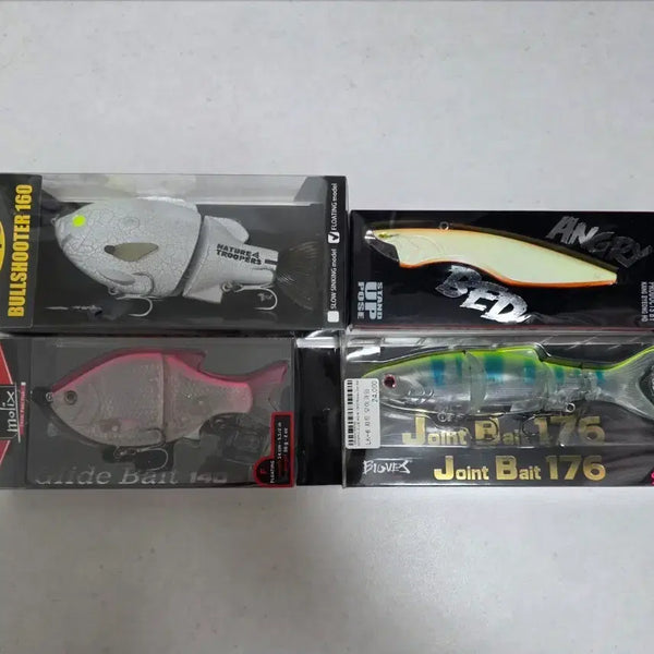 [BUNJANG] Bundle Set: Deps Bullshooter 160, Angrybait Bed, Molix Glide Bait 140, Biovex Joint Bait 176 / [일괄] 뎁스 불슈터 160 / 앵그리베이트 배드 등 빅베이트 루어 처