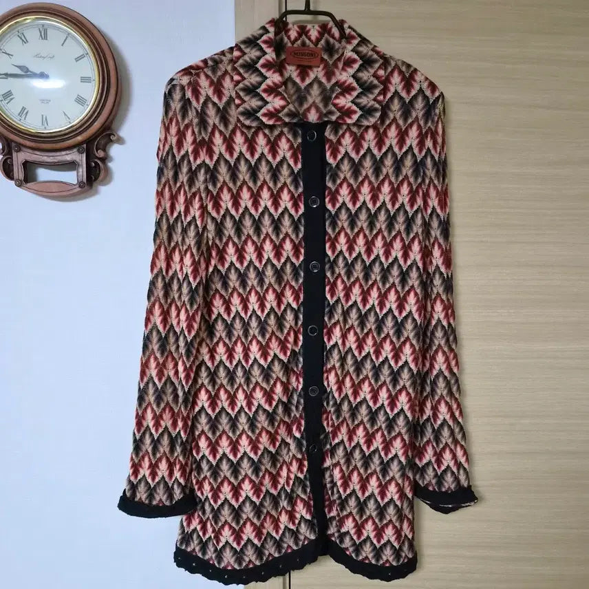 [BUNJANG] MISSONI Zigzag Signature Wool Blend Knit Jacket / 미쏘니(MISSONI) 지그재그 시그니처 니트 자켓