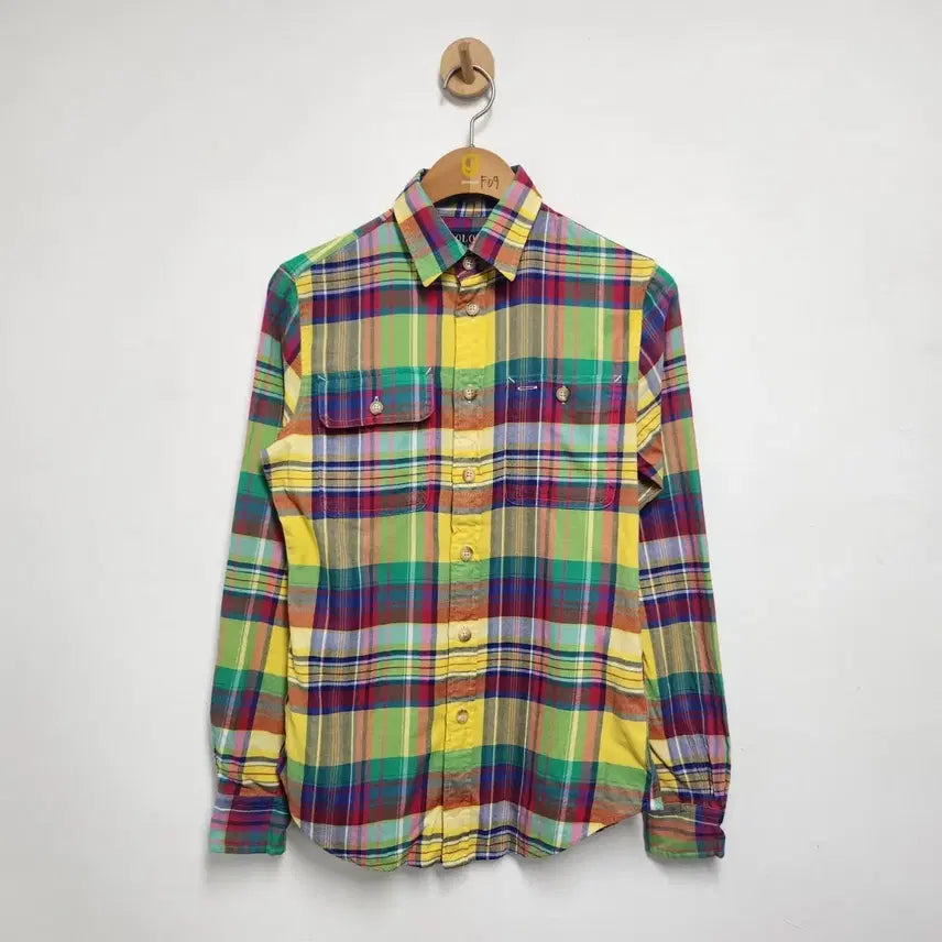 [BUNJANG] Polo Ralph Lauren Plaid Button-Up Shirt / [XS] 폴로 랄프로렌 체크 남방 셔츠 (F09)