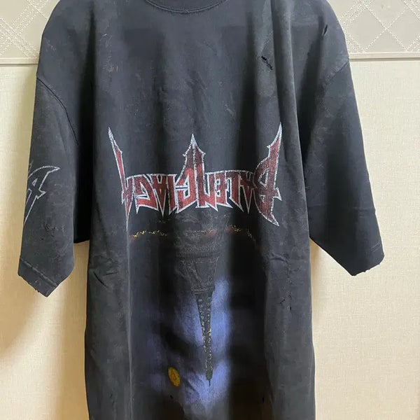 [BUNJANG] Balenciaga Paris Moon Oversized T-Shirt / 발렌시아가 파리문 업사이드 다운 오버사이즈 [2]