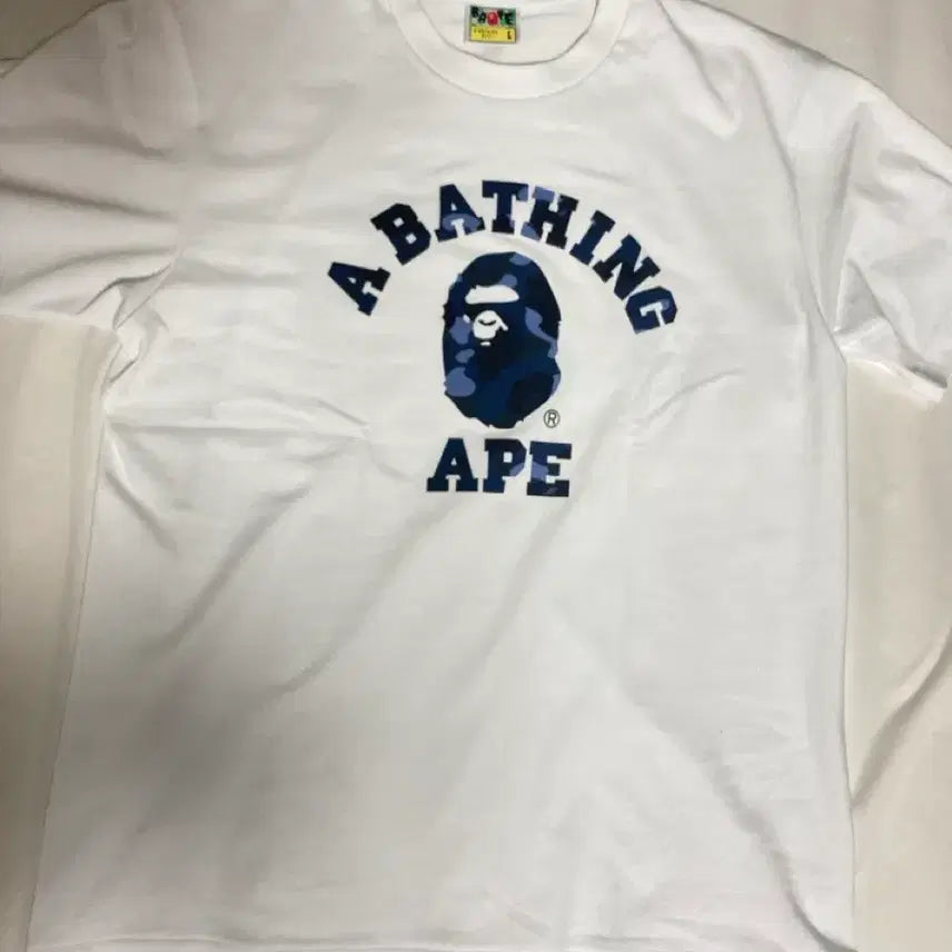 [BUNJANG] BAPE Short Sleeve T-Shirt White / 베이프 반팔 티셔츠 화이트