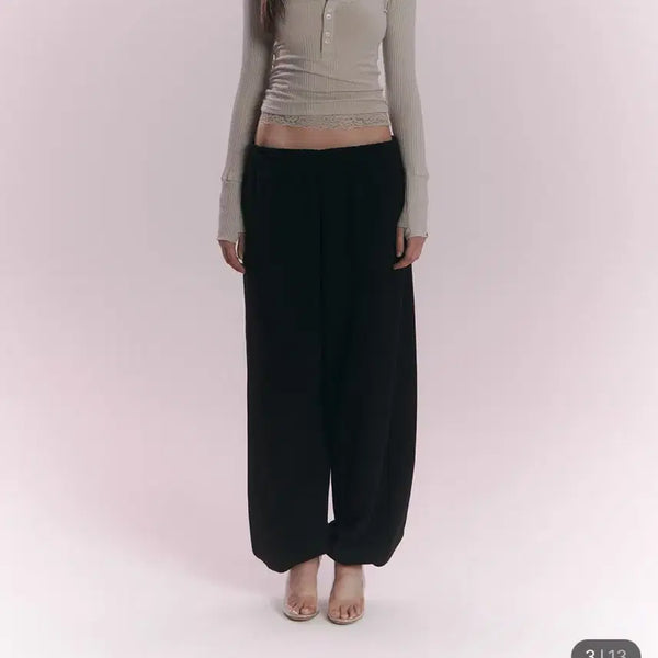 [BUNJANG] Please Follow New Hailey Jogger Pants Black / 플리즈노팔로우 뉴 헤일리 조거 팬츠 블랙