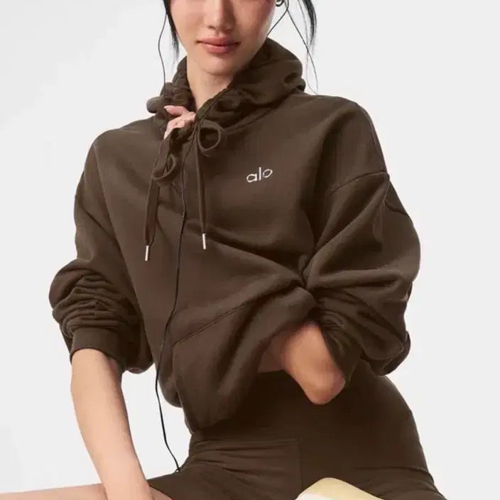 [BUNJANG] Alo Yoga Accolade Hoodie Espresso / 알로 요가 후드티 alo accolade hoodie