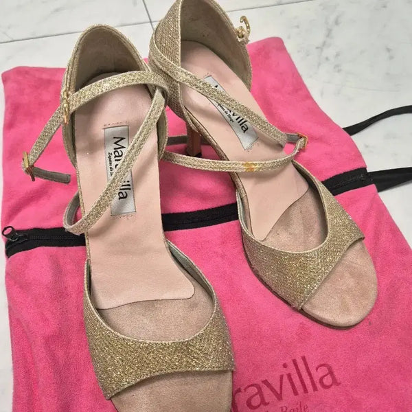 [BUNJANG] Maravilla Tango Shoes Gold 230mm / 마라비샤 탱고슈즈 230
