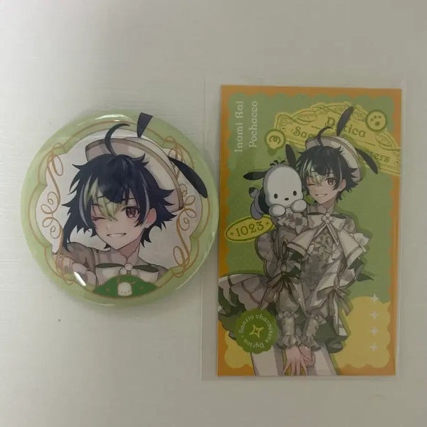 [BUNJANG] NMIXX NiziU Sanrio Collaboration Set Badge Cheki / 일괄)이나미라이 산리오 콜라보 캔뱃지 체키