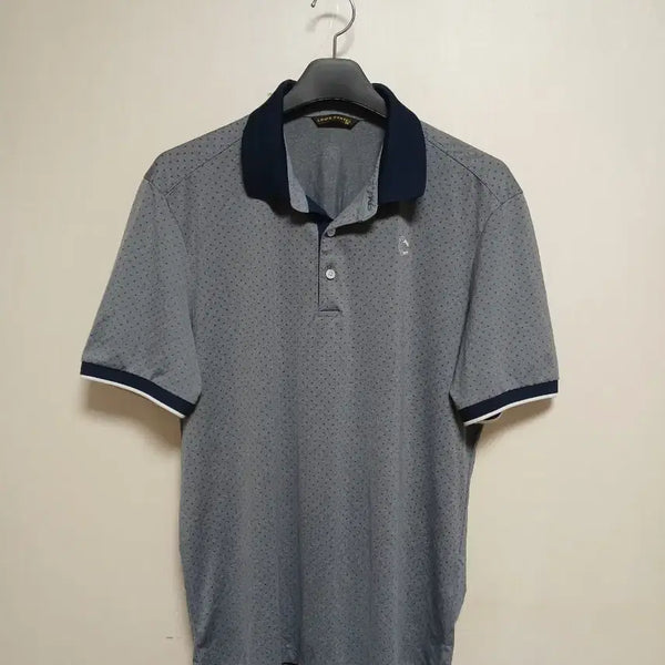 [BUNJANG] Louis Castel Patterned Polo Shirt - Size 100 - Grey / 루이까스텔 카라티셔츠 100
