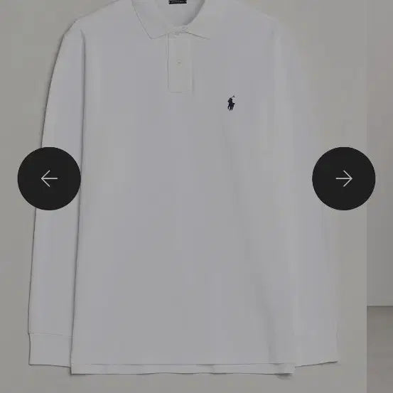 [BUNJANG] Polo Ralph Lauren Basic Logo Long Sleeve Polo Shirt White M / 폴로 랄프로렌 기본 로고 긴팔 카라티 화이트m