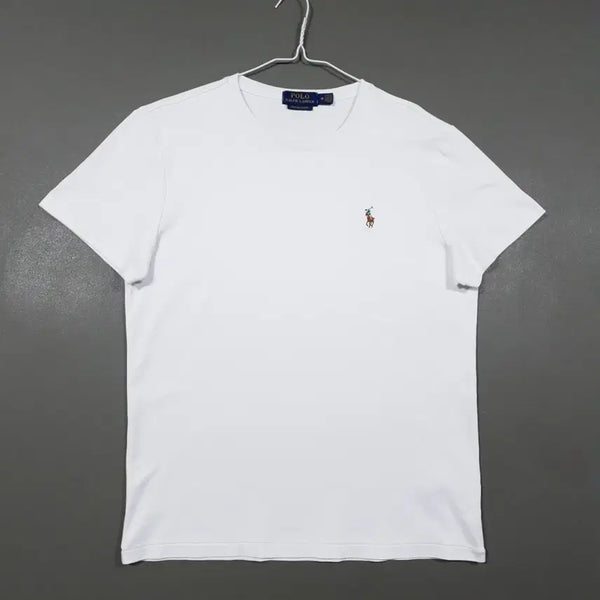 [BUNJANG] Polo Ralph Lauren New Multi-Pony Custom Soft Cotton Short Sleeve T-Shirt White M / 폴로 랄프로렌 신형 큐알 멀티포니 커스텀 소프트 코튼 반팔티 화이트 M
