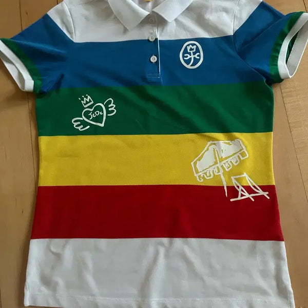 [BUNJANG] Castelbajac Golf Wear Multi-Color Polo Shirt / 캐스텔바작 골프웨어 멀티 컬러 카라티