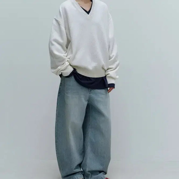 [BUNJANG] Mundal Curved Denim Light Blue Jeans L / 문달 커브드 데님