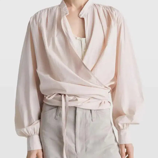 [BUNJANG] LEMAIRE 25SS Dusty Rose Wrap Blouse / 25SS 르메르 랩 블라우스 더스티 로즈