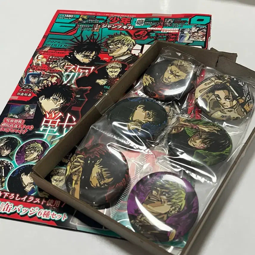 [BUNJANG] Jujutsu Kaisen Giga Jump Winter 2026 Exclusive Badge Set (6 Types) / 주술회전 뱃지 기가점프 2026 겨울 특전 뱃지 6종 세트