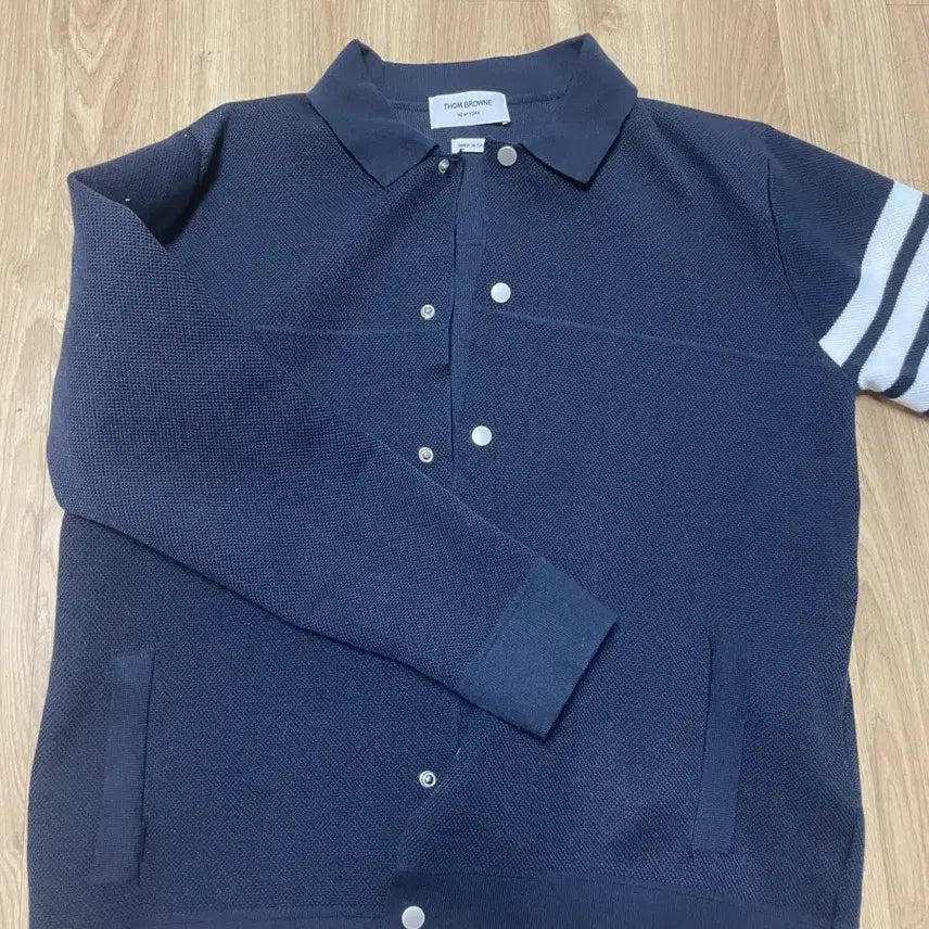 [BUNJANG] Thom Browne Navy Gingham Cardigan Jacket / 톰브라운 네이비 블루종 재킷