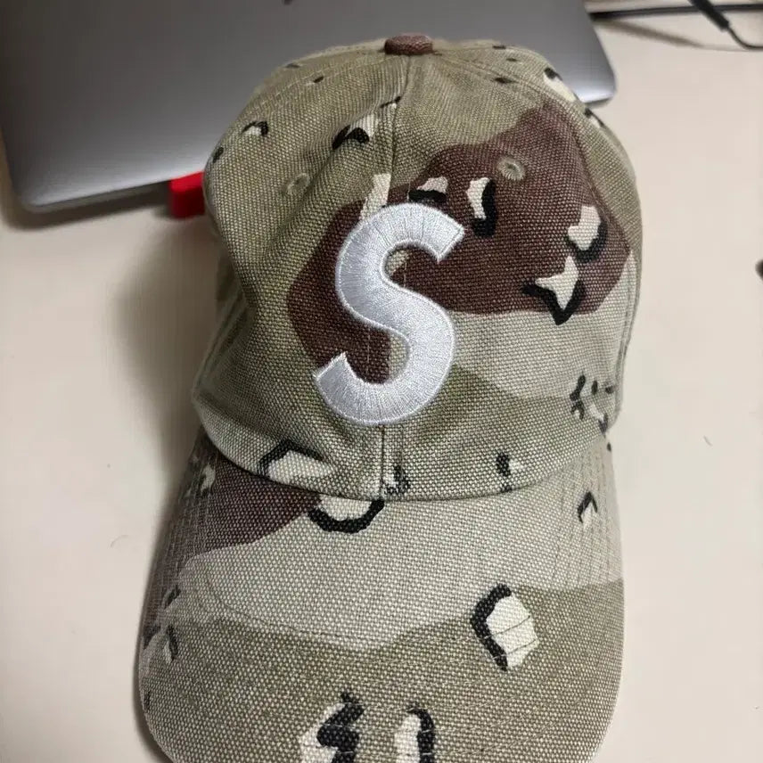 [BUNJANG] Supreme Desert Camo S Logo Ball Cap / 슈프림 데저트 카모 S 로고 볼캡