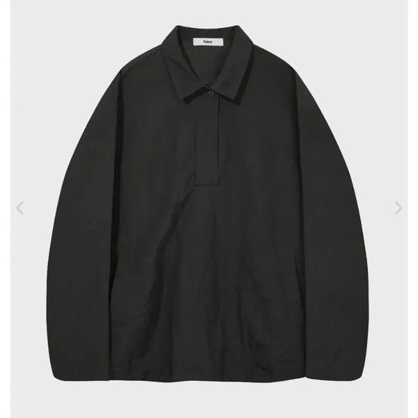 [BUNJANG] PALLET Minimal Collar Anorak Jacket Black Running Jacket Windbreaker / 팔렛 단종 미니멀 카라 아노락 자켓 블랙 러닝 자켓 바람막이