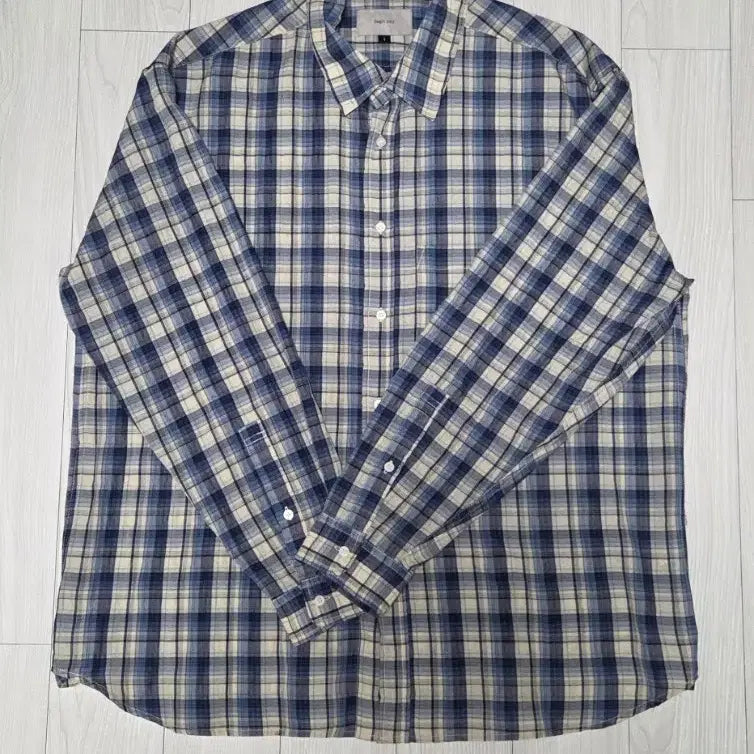 [BUNJANG] CRISZ 202 Check Shirt Blue / [1, 새상품] 비긴202 크리즈 체크셔츠 블루
