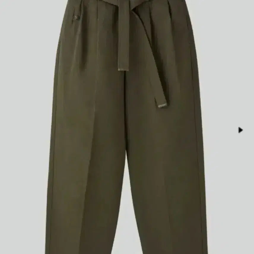 [BUNJANG] Recto 24FW Belt Detail High-Waist Pants Khaki (S) / 렉토 24fw 벨트 디테일 하이웨스트 팬츠 카키 (s)