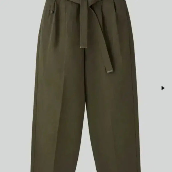 [BUNJANG] Recto 24FW Belt Detail High-Waist Pants Khaki (S) / 렉토 24fw 벨트 디테일 하이웨스트 팬츠 카키 (s)