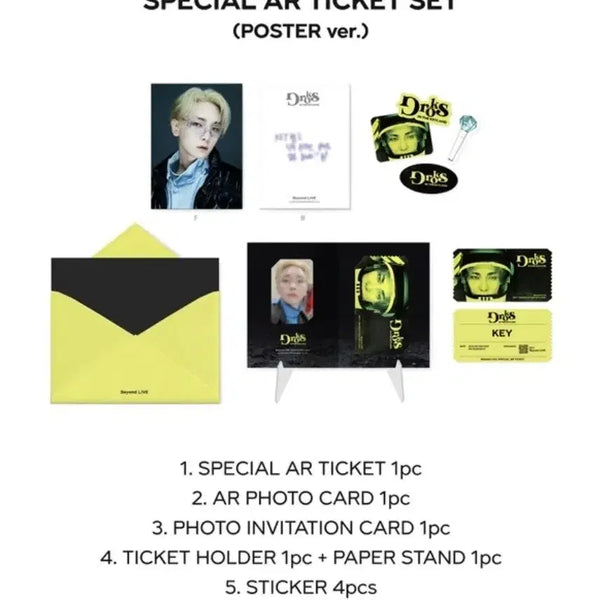 [BUNJANG] SHINee Key GROKS Special AR Ticket Poster Set / 샤이니 키 그록스 스페셜 AR티켓 포스터세트 (스티커XX)