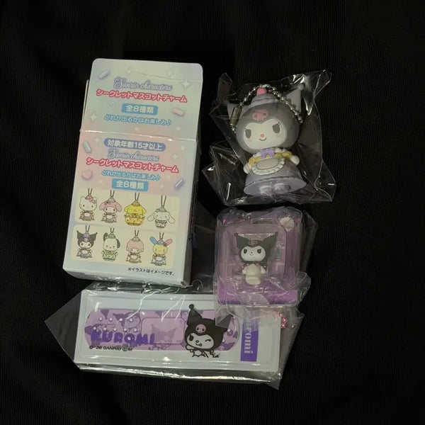 [BUNJANG] Sanrio Kuromi Dreamy Ice Cream Parlor Mini Figure Mascot Keychain Gacha Set / 산리오 쿠로미 드리미 아이스크림 파를러 시크릿 키링 가챠 밴드 양도