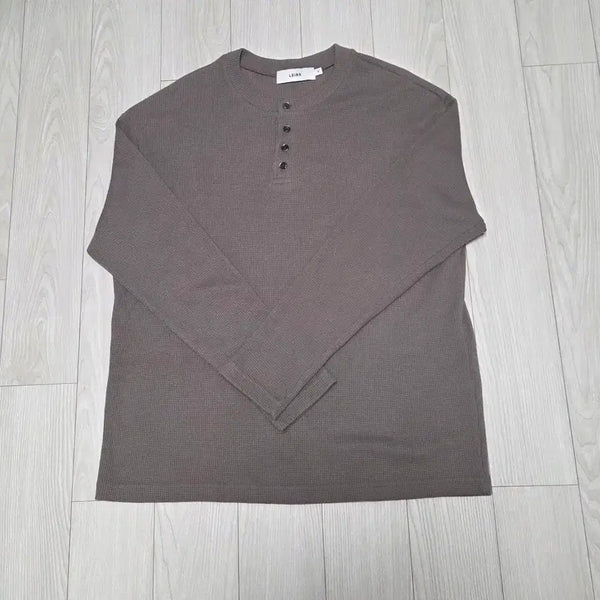 [BUNJANG] Leair Waffle Henleys T-Shirt Mocha Beige / [M, 새상품] 르아르 와플 헨리넥 티셔츠 모카베이지