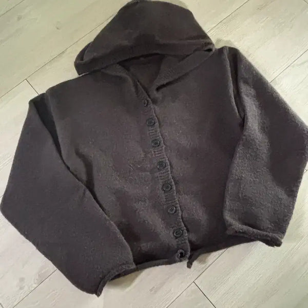 [BUNJANG] Hooded Knit Cardigan / 후드 니트 가디건