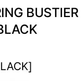 [BUNJANG] Bohemian Seoul Shirring Bustier Top Black / 보헤미안서울) Shirring Bustier Top BK F