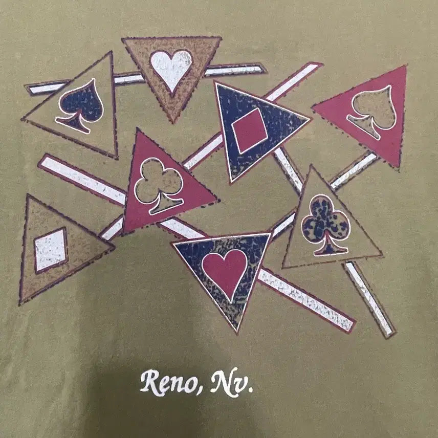 [BUNJANG] 90s Reno Graphic T-Shirt - Large / 90s 리노 트럼프 그래픽 티셔츠 L