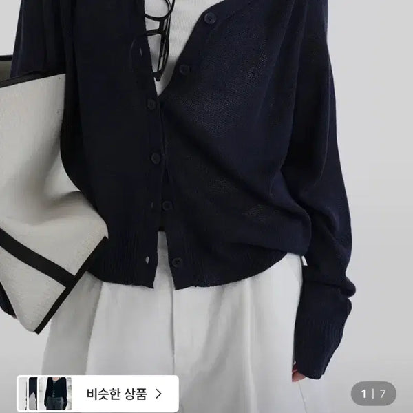 [BUNJANG] Autumn Summer Clay Cardigan Navy Free Size / 어텀 썸머클레이가디건 네이비 Free
