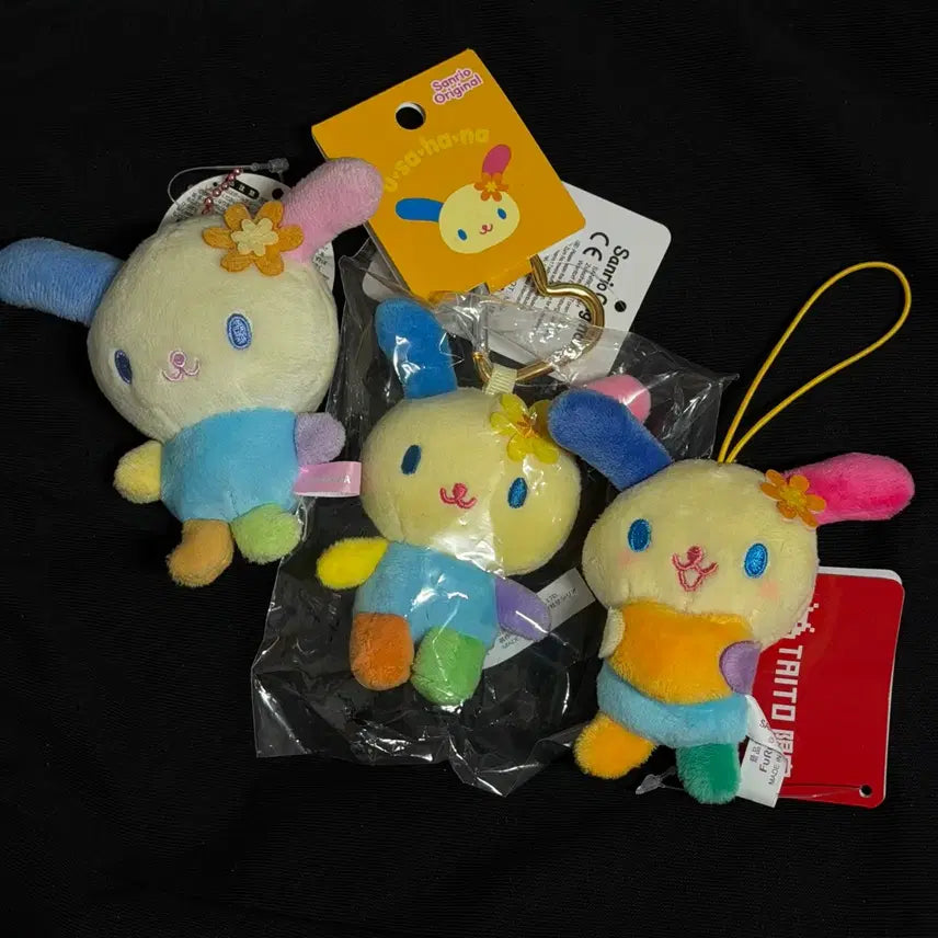 [BUNJANG] Sanrio Usahana Mascot Keyring & Crane Game Prize Bundle Set / 산리오 우사하나 마스코트 키링 크레인 키링 일괄 양도