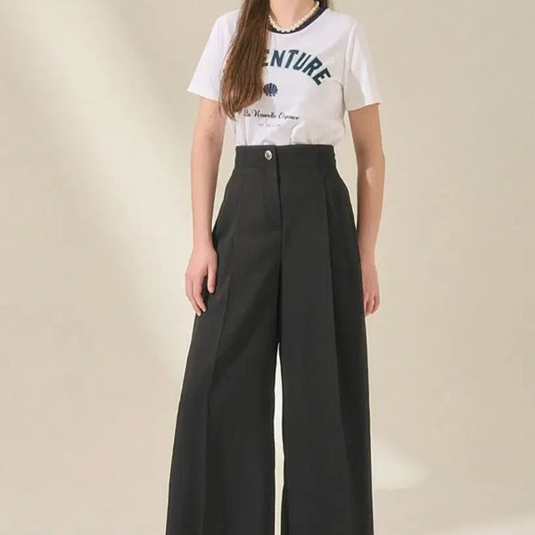 [BUNJANG] Mine Back Banding Pants Black 55 / 마인 백밴딩 팬츠 블랙 55
