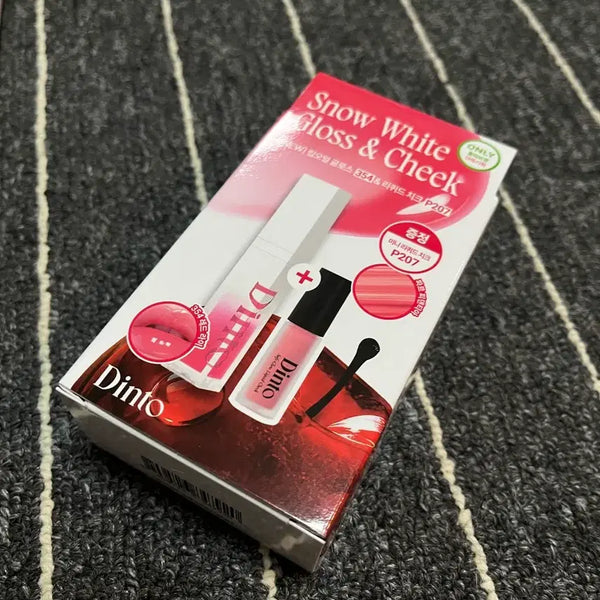 [BUNJANG] Dinto Snow White Gloss & Cheek 354 Red Lai (Sealed) / 미개봉 새상품) 딘토 미러리스 립오일 레드라이 블러셔 파르 피덴티아