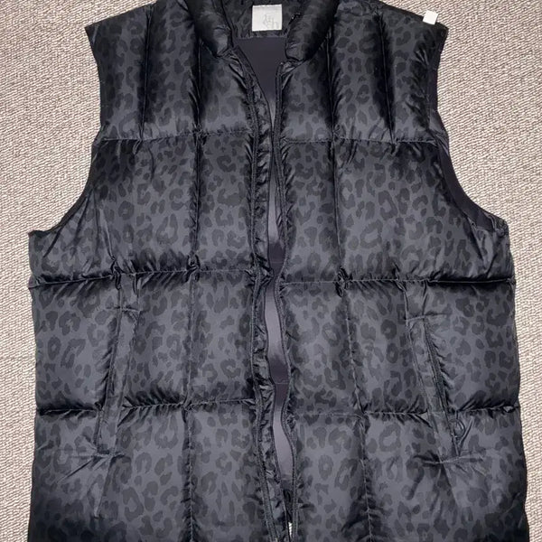 [BUNJANG] Fetch Sunday Leopard Padded Vest XL / 페치선데이 레오파드 패딩조끼 XL