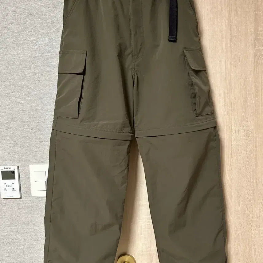 [BUNJANG] GU Convertible Wide Cargo Pants Olive / [S] gu 컨버터블 와이드 카고 팬츠 올리브