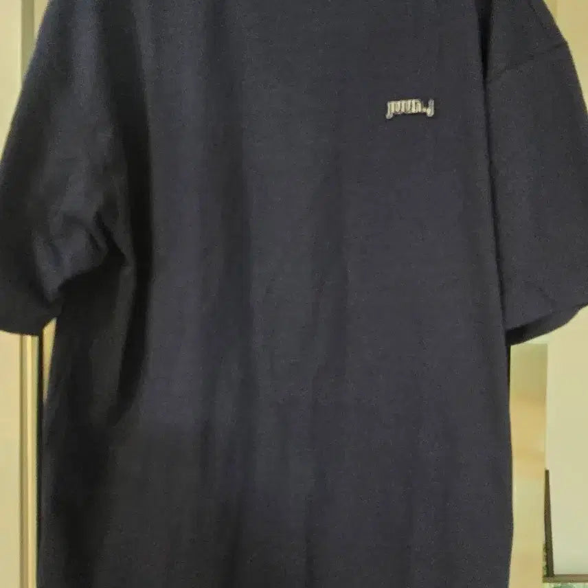 [BUNJANG] Juun.J Oversized Short-Sleeve Shirt - Navy, Size L / 준지 오버핏 반팔 셔츠 L사이즈입니다