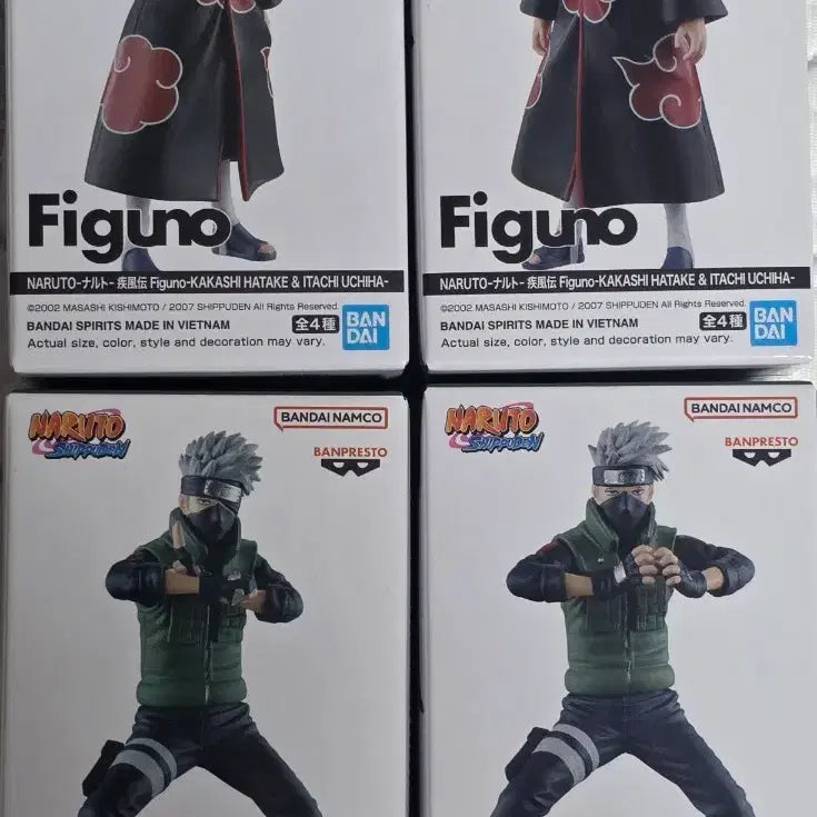 [BUNJANG] Banpresto Figuarts Naruto Kakashi & Itachi 4-Figure Set / 반프레스토 피그노 나루토 피규어 카카시 / 이타치 4종 세트