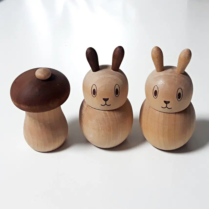 [BUNJANG] La Luz Rabbit Salt & Pepper Shakers Set (3 Pieces) / [3개일괄] 일본 라루스 토끼 솔트 & 페퍼 & 시치미통