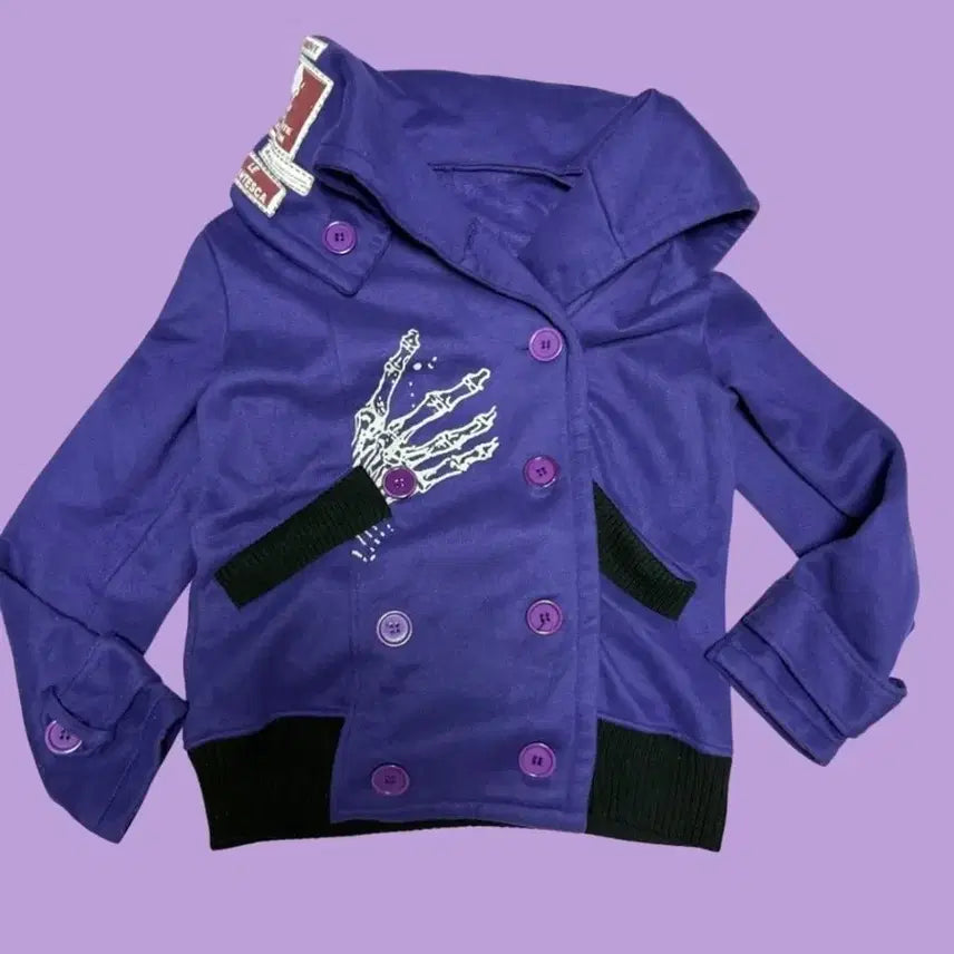 [BUNJANG] Skull Double Button Jacket / 해골더블버튼자켓 emo펑크씬하라주쿠scean