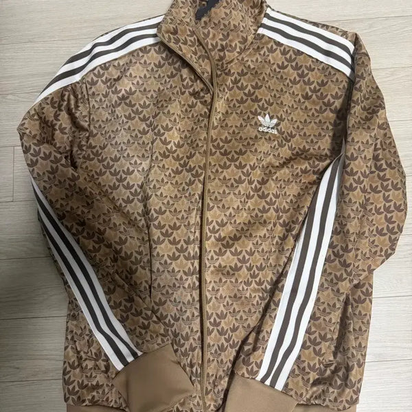 [BUNJANG] Adidas Monogram Track Top Brown Tracksuit Set / 아디다스 모노그램 트랙탑 브라운 셋업