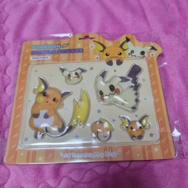 [BUNJANG] Pokemon 30th Anniversary Bubble Sticker [Raichu & Mimikyu] / 포켓몬 30주년 버블 스티커 [라이츄&따라큐]