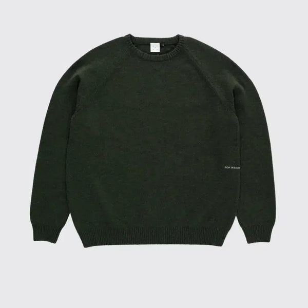 [BUNJANG] POP TRADING COMPANY Knit Dark Green (S) / 팝트레이딩컴퍼니 POP TRADING COMPANY 니트 다크그린 (S)