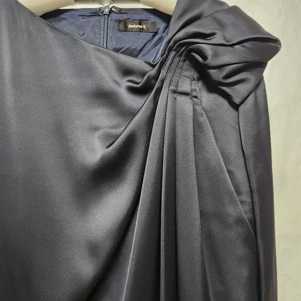[BUNJANG] Anivef Draping Dress Dark Navy / 아니베에프 드레이핑 원피스 다크 네이비
