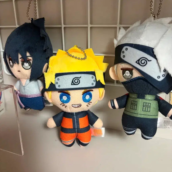 [BUNJANG] Naruto Kakashi Sasuke Chibi Plush Keychain Set / 나루토 볼체인 누이 카카시 나루토 사스케