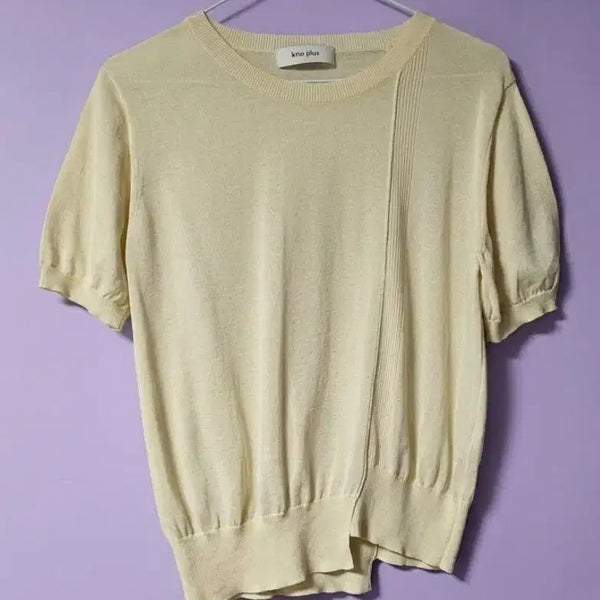 [BUNJANG] KUHO PLUS Women's Half Sleeve Knit T-Shirt / 새상품급[정품] 구호 플러스 여성 반팔 니트 티