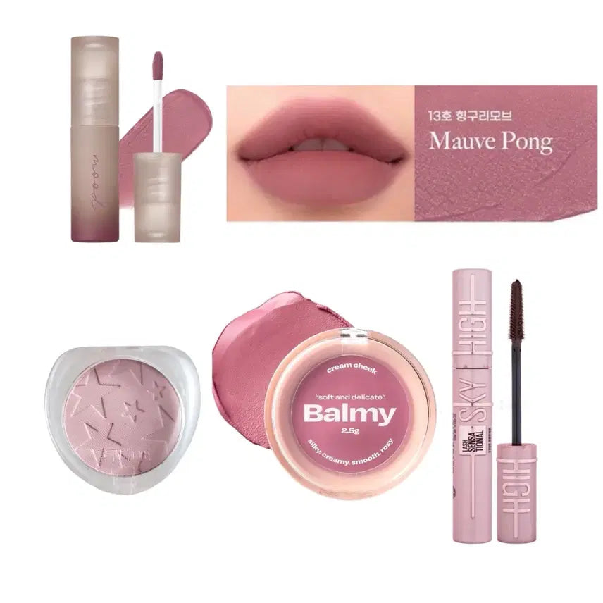 [BUNJANG] Peripera Ink Mood Matte Tint (Hingguri Mauve) + Eyeshadow + Cream Blush + Mascara Set / 페리페라 틴트 힝구리모브 +섀도우 +크림치크 +마스카라